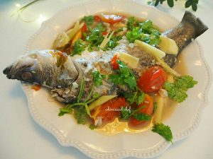 Asian style steamed fish
